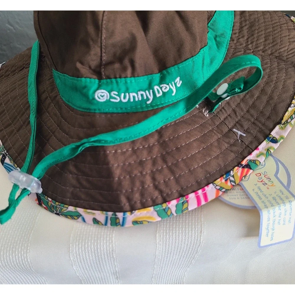 Sunny Days Kids Sun Hat Reversible Bucket Cap Toddler Summer Sunhat